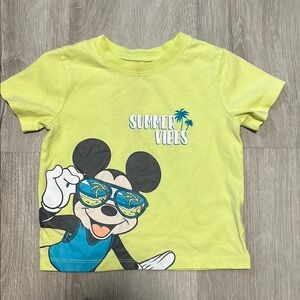 Yellow Graphic Tee with Cartoon Print